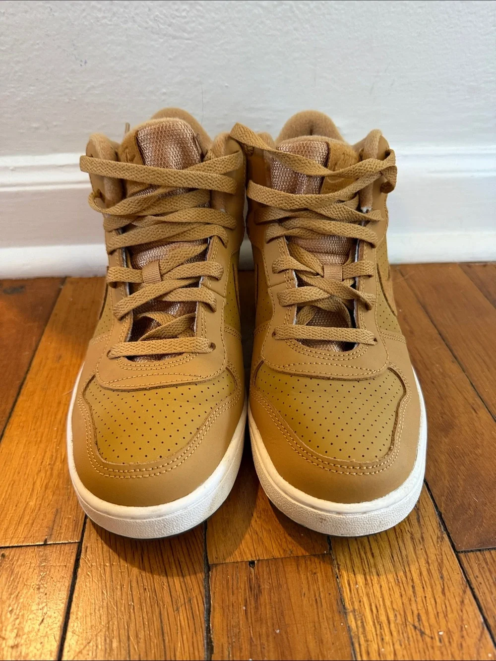 Nike Wheat/Brown 7 Y High-Top Sneakers